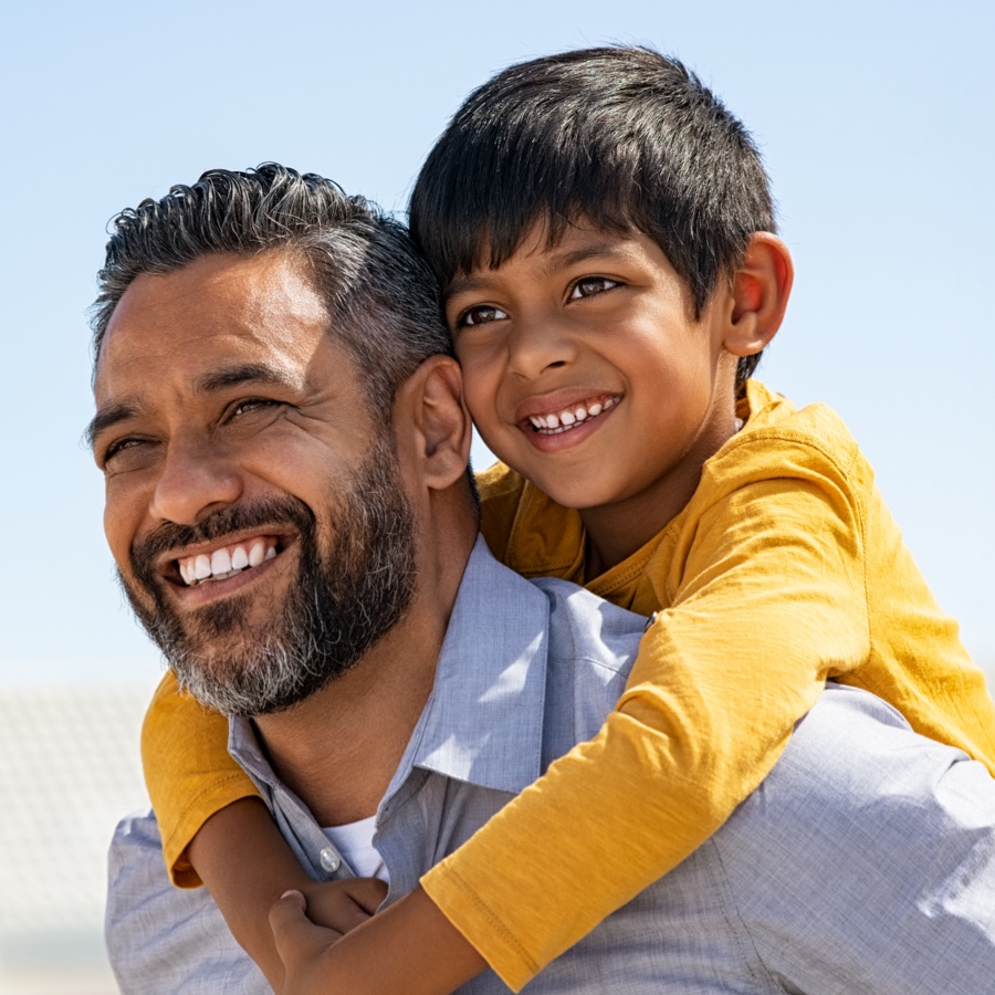 adult man smiling